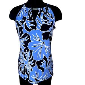 Michael Kors Women's Sleeveless Top Size Small, Blue Patterned